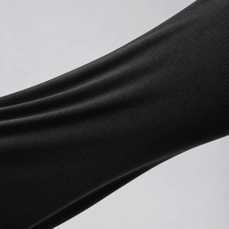 Close-up of black stretch fabric representing elastane used in women’s underwear
