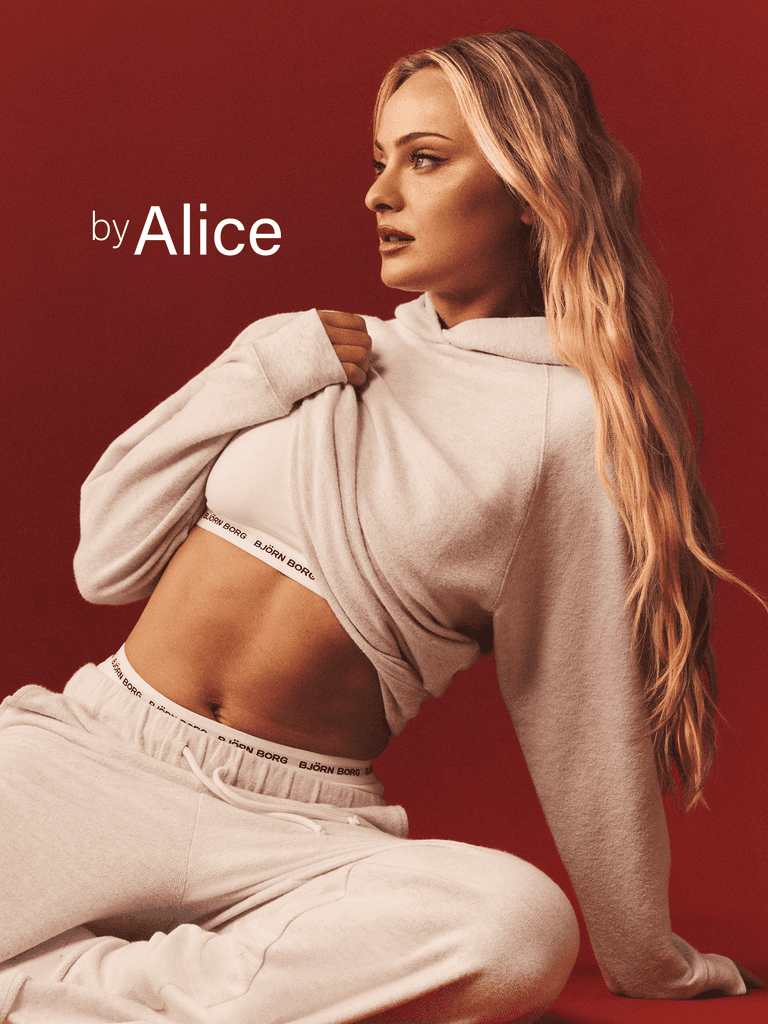 Alice Stenlöf wearing the Björn Borg By Alice collection