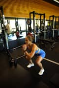 Woman doing a bodyweight squat