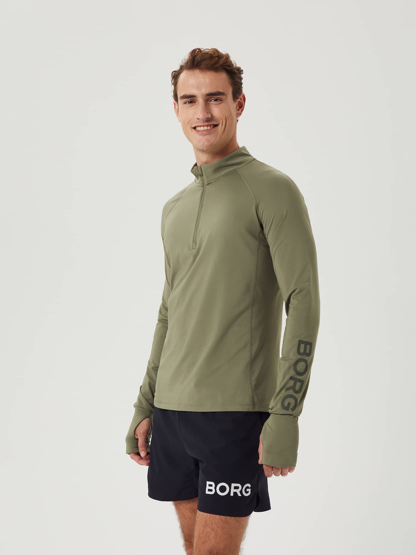 Björn Borg - Borg Midlayer Half Zip Deep Lichen Green Men - Image 2
