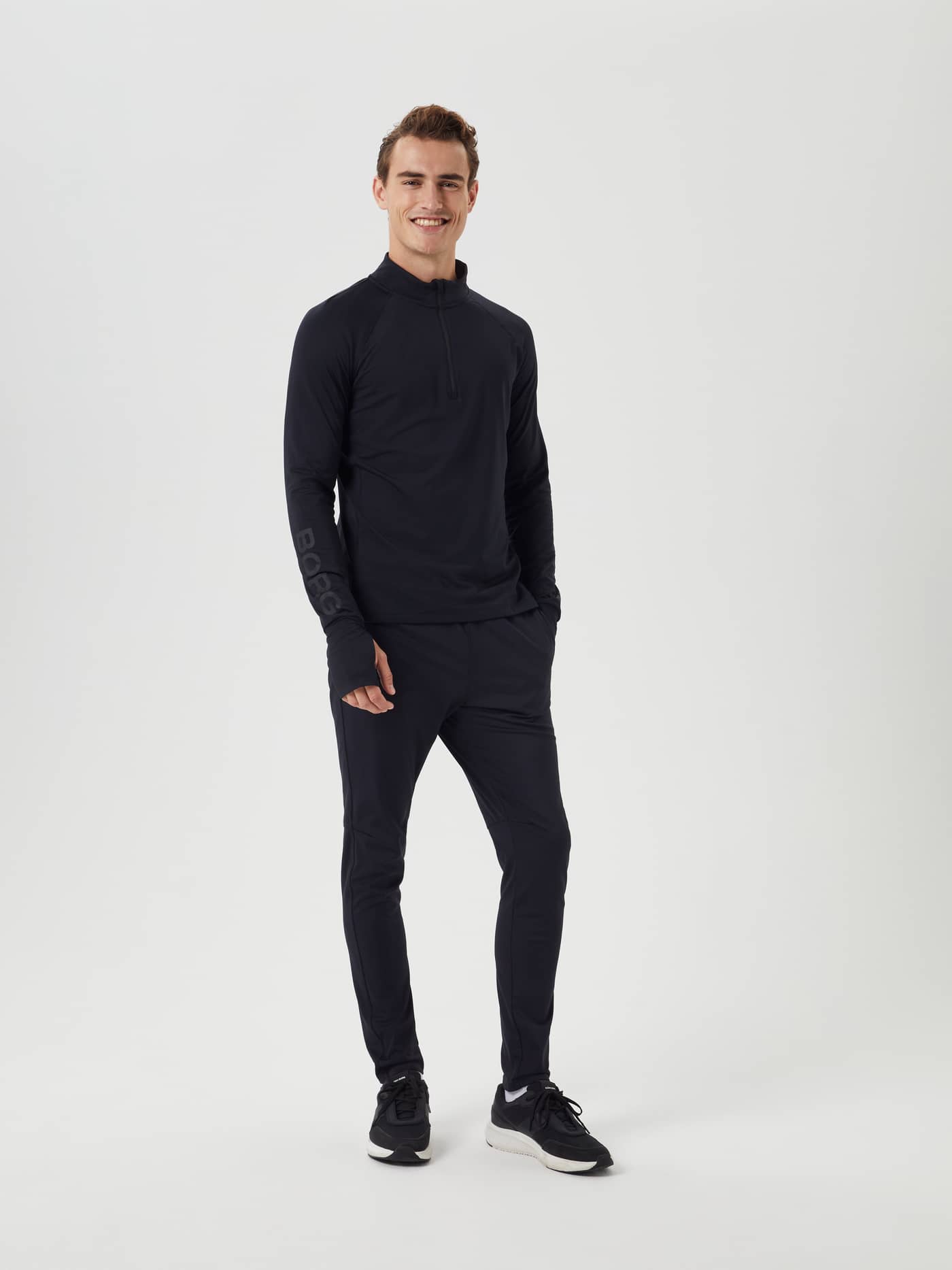 Björn Borg - Borg Midlayer Half Zip Black Beauty Heren - Image 3
