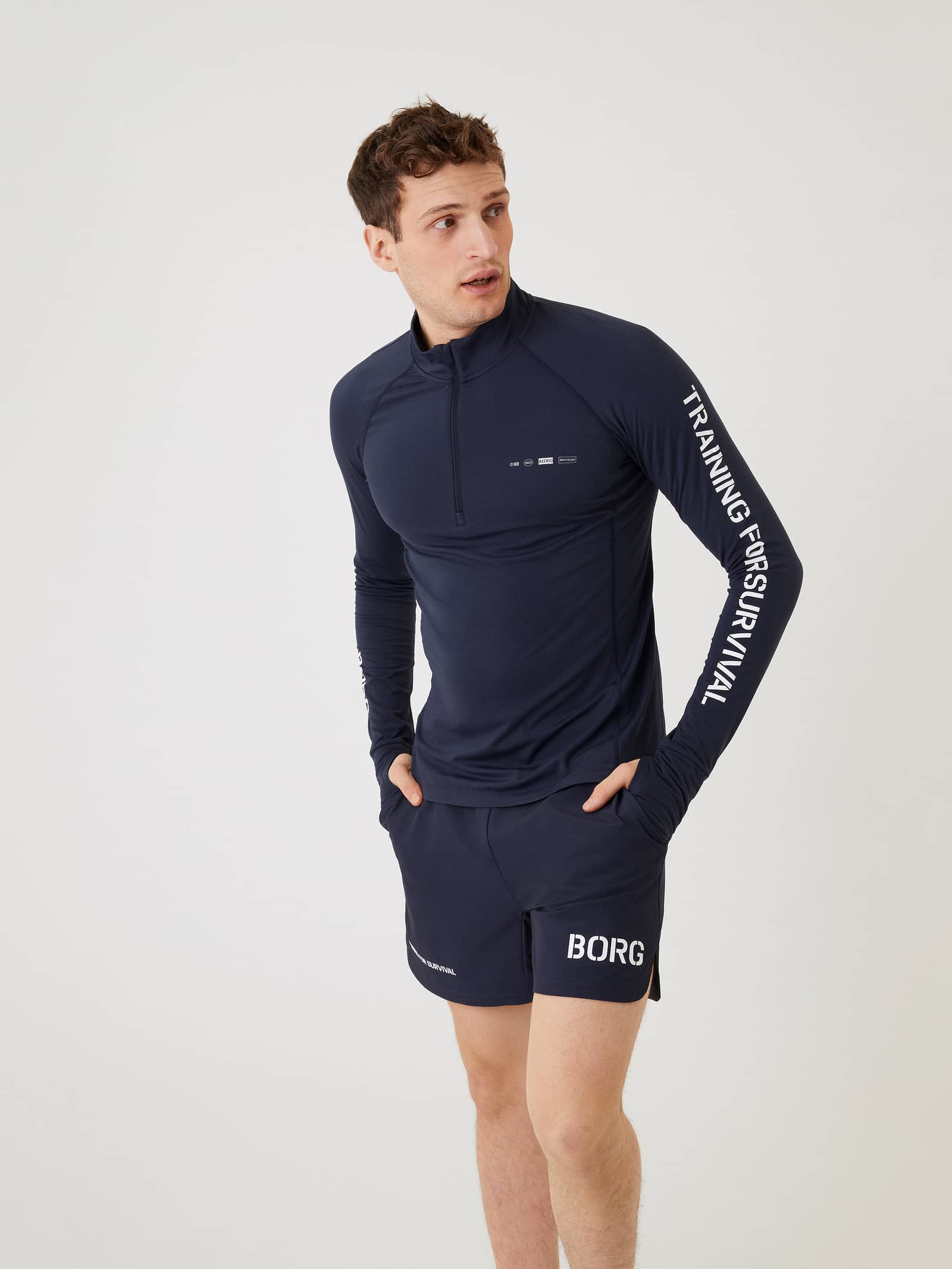 Björn Borg - Borg Midlayer Half Zip Night Sky Herr - Image 1
