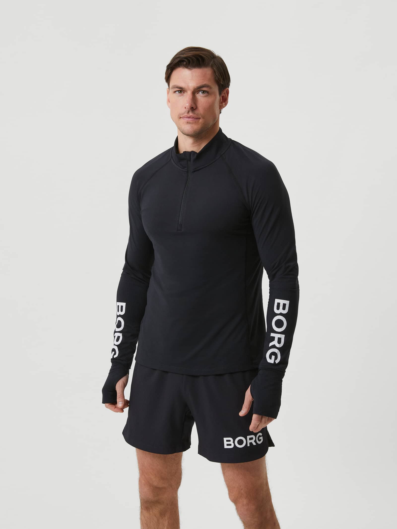 Björn Borg - Borg Midlayer Half Zip Black Beauty Men - Image 1