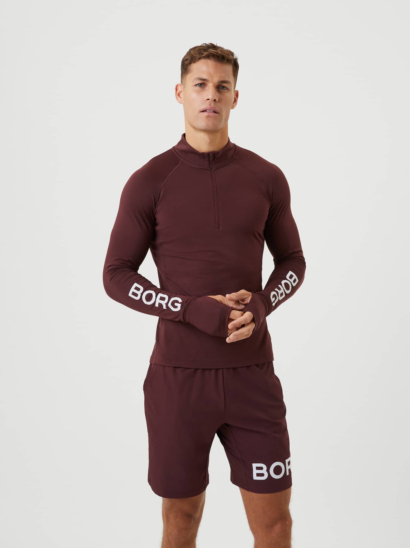 Björn Borg - Borg Midlayer Half Zip Decadent Chocolate Men - Image 1