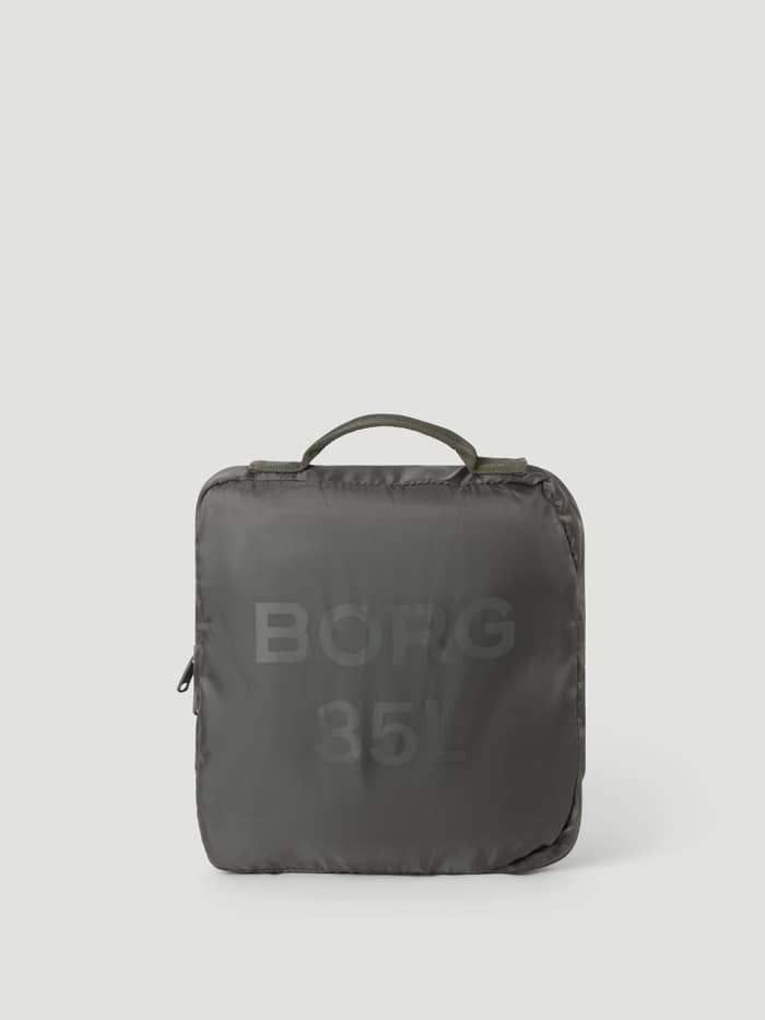 Hopvikt Borg Duffle Bag 35L i Forest Night (Grön) med slitstarkt belagt material och ett rejält bärhandtag. - Image 5