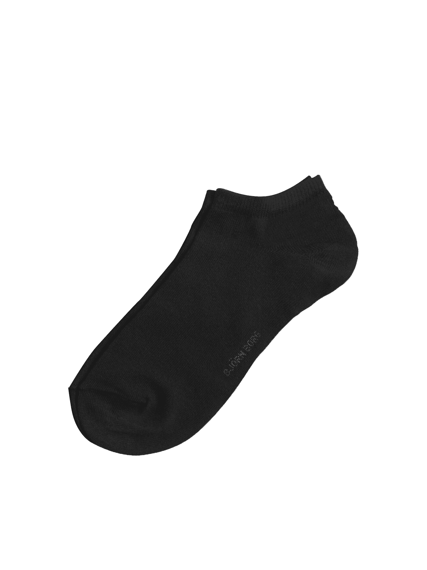 Essential Ankle Socks 3-pack in Schwarz mit niedrigem Schnitt aus weichem Baumwoll-Mix in der Profilansicht. - Image 2