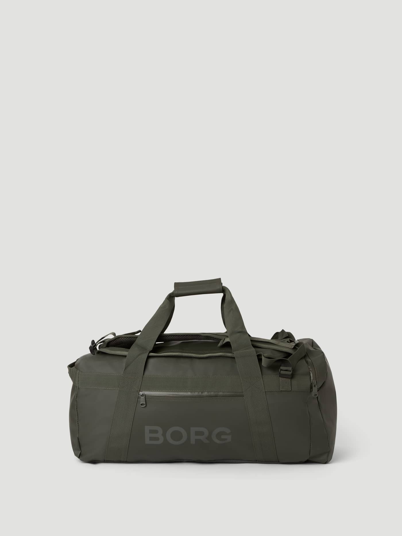 Borg Duffle Bag 55L i Forest Night (Grøn) af vandafvisende genanvendt polyester med et tonalt BORG-logo set forfra. - Image 1