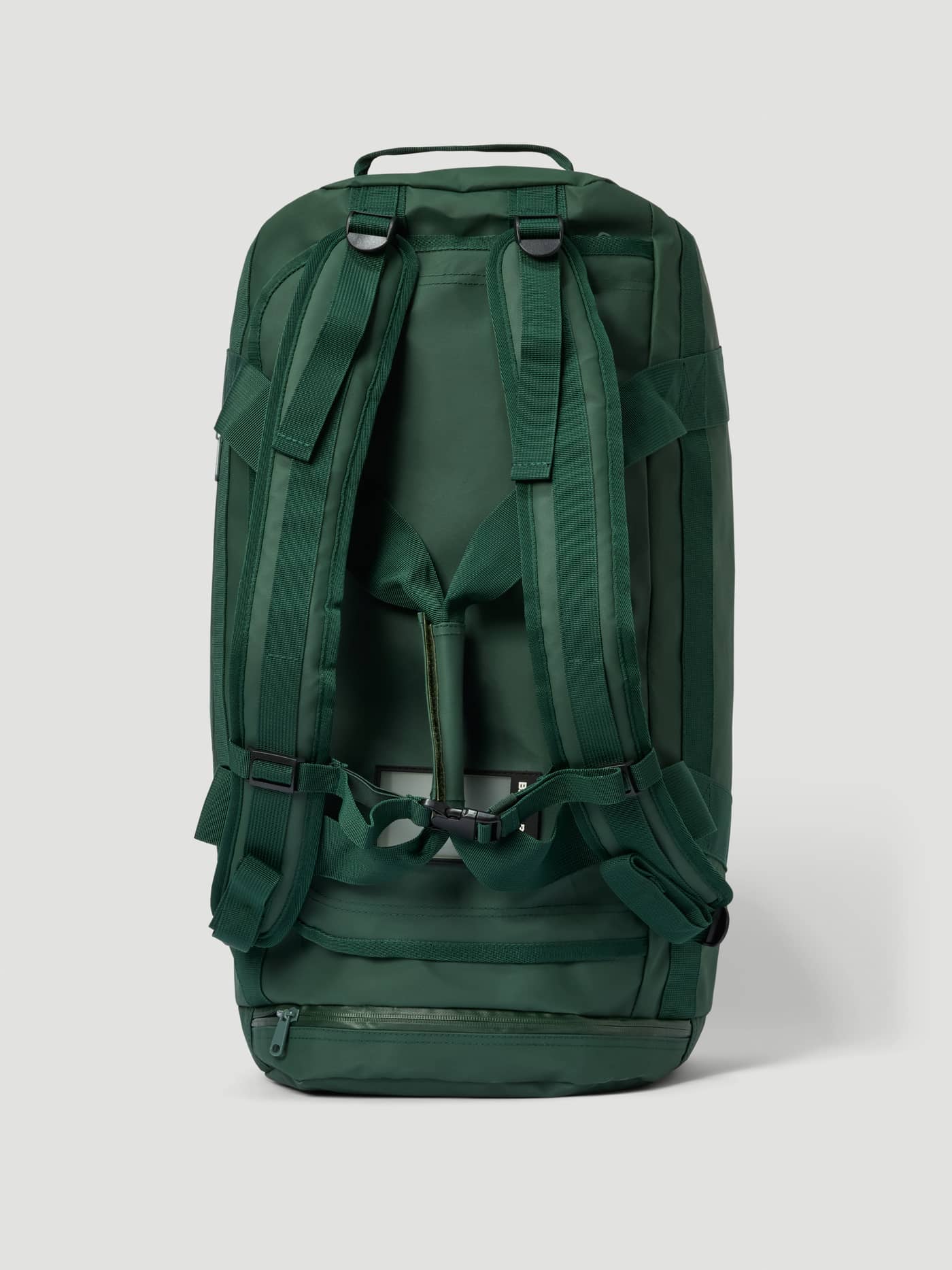 Borg Duffle Bag 55L in Mountain View (Groen) met verstelbare gewatteerde rugzakbanden voor training. - Image 3
