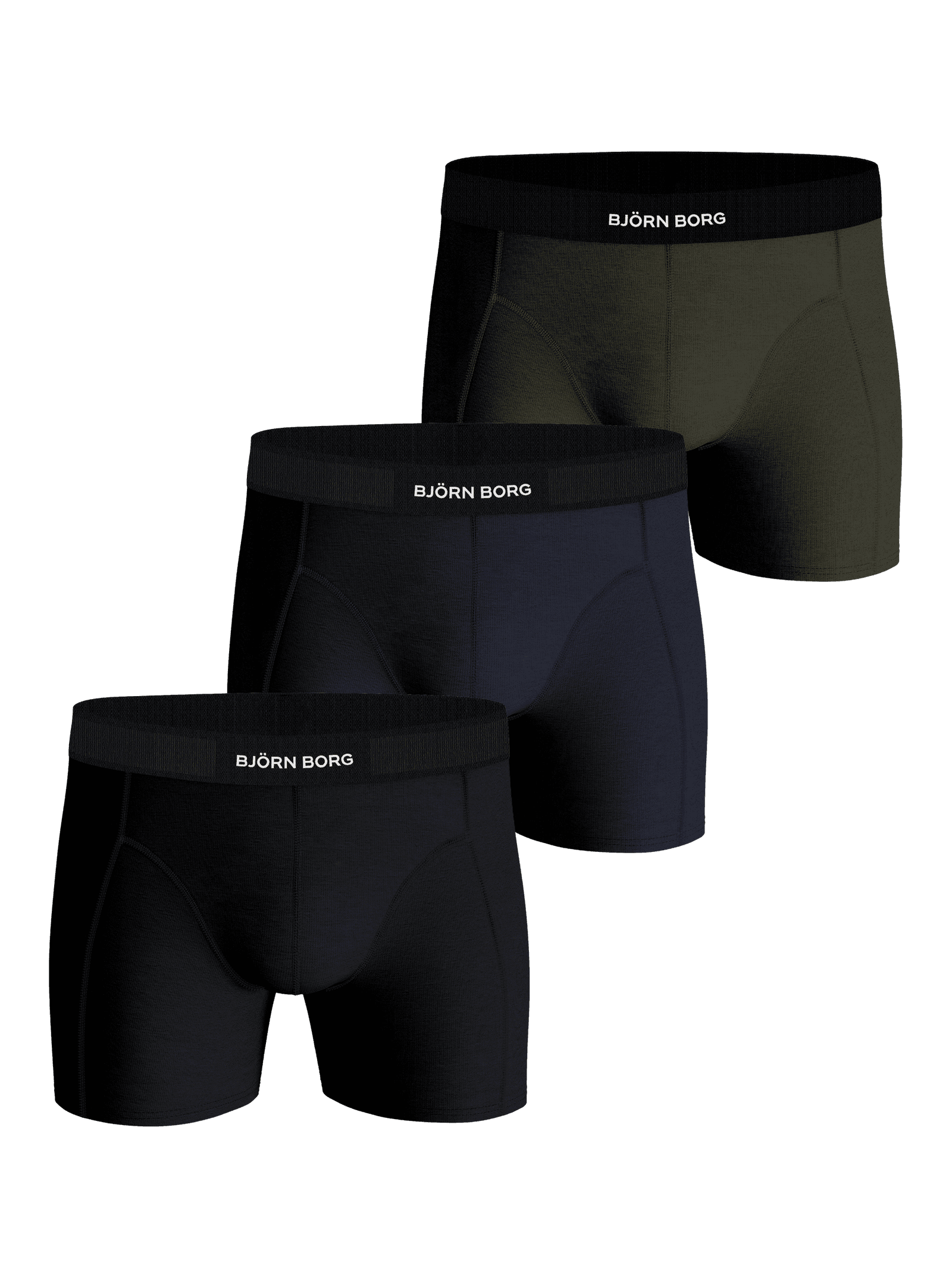 Björn Borg - Premium Cotton Stretch Boxer 3-pack Multi - Image 1