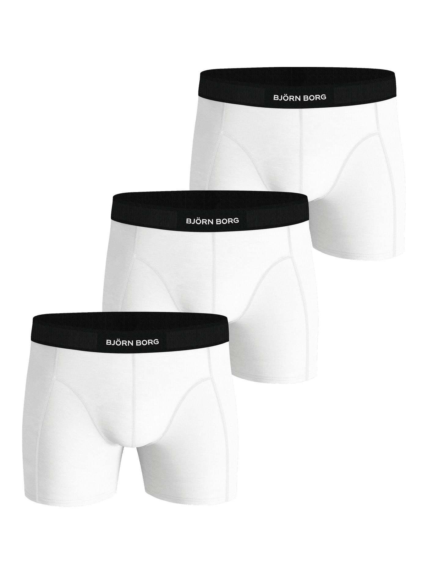 Björn Borg - Premium Cotton Stretch Boxer 3-pack Blanc - Image 1