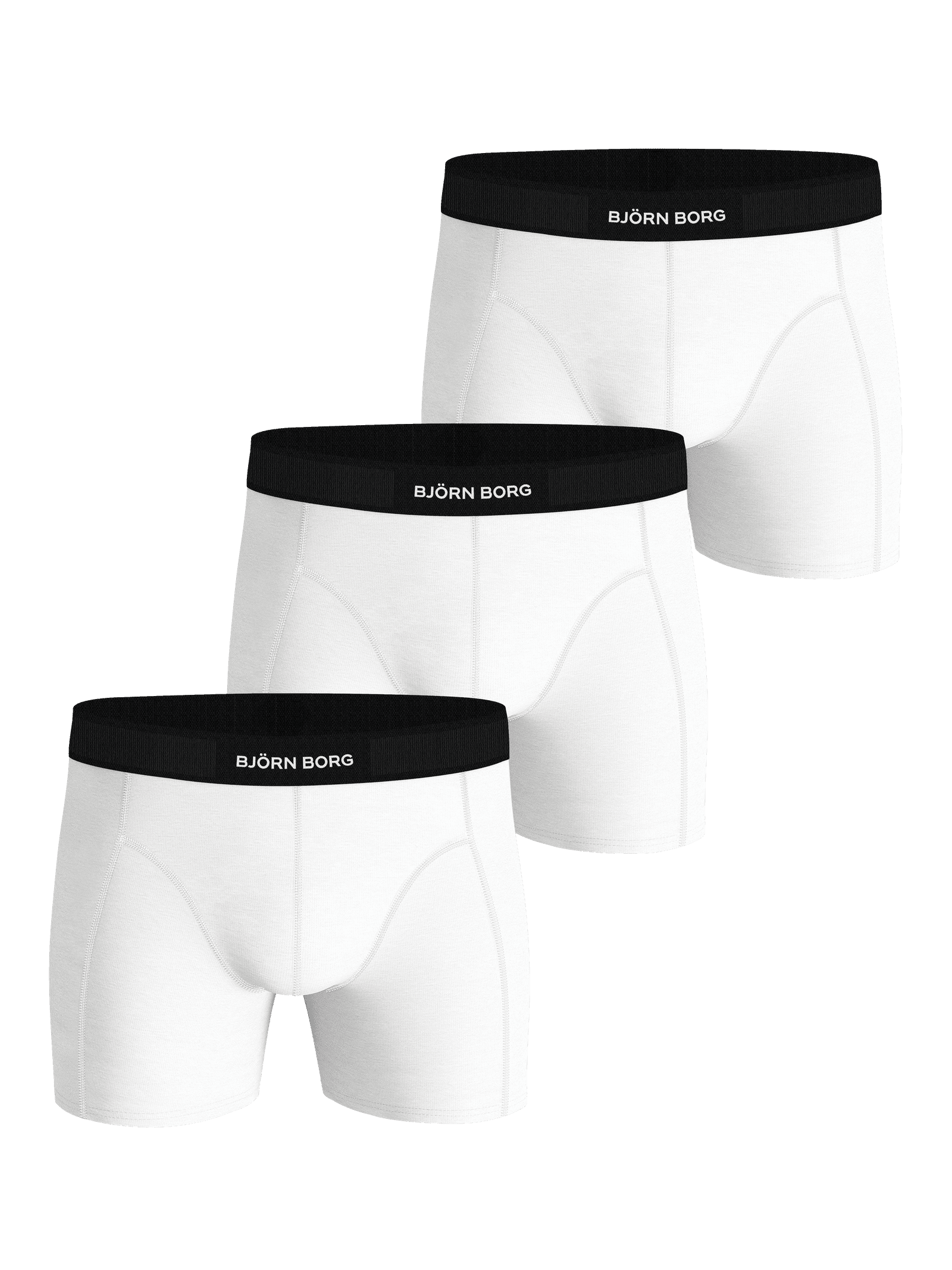 Björn Borg - Premium Cotton Stretch Boxer 3-pack White - Image 1