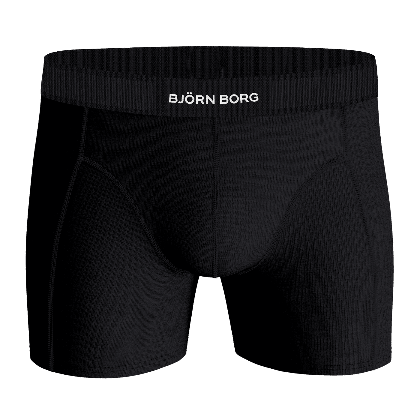 Premium Cotton Stretch Boxer 2-pack i Black (Sort) set forfra i økologisk bomuld med hvidt logo i linningen. - Image 4