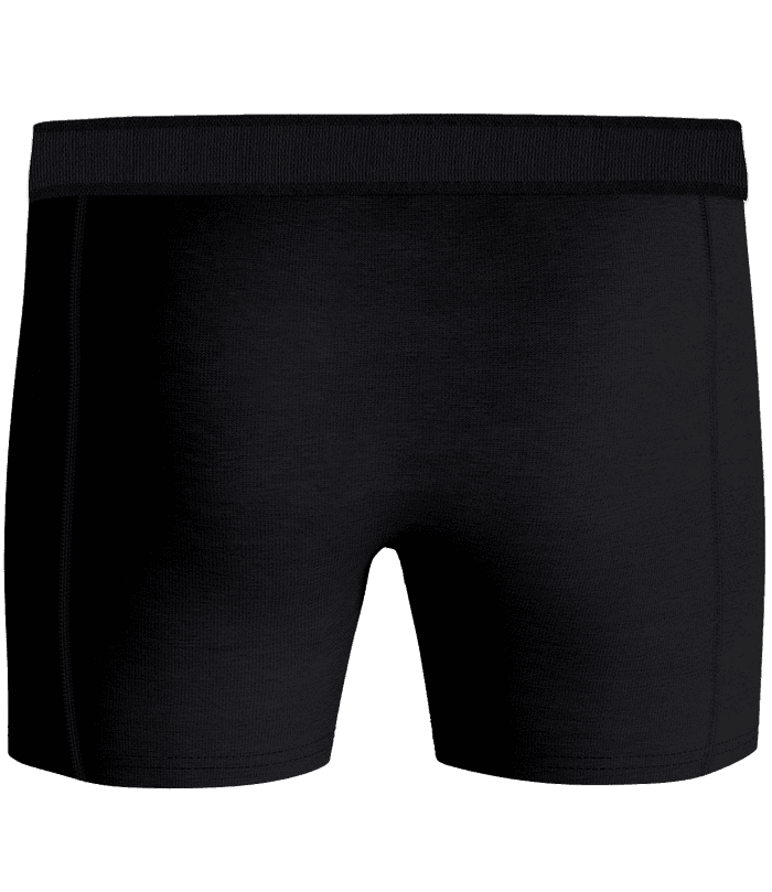 Vue arrière du Premium Cotton Stretch Boxer 2-pack noir en coton de haute qualité pour une coupe fonctionnelle. - Image 3