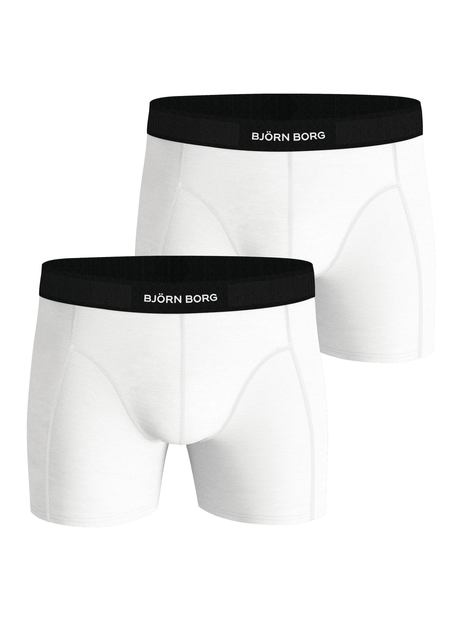 Björn Borg - Premium Cotton Stretch Boxer 2-pack White - Image 1