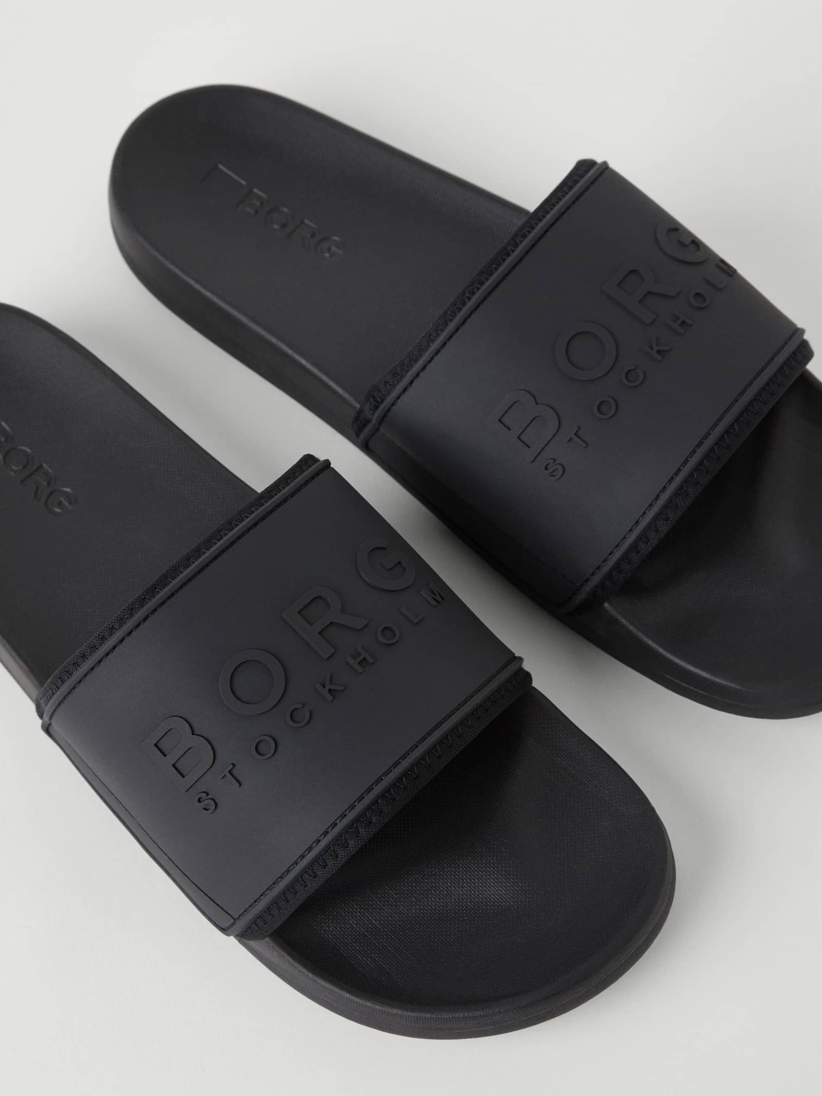 Black Slide Sandals with Logo Strap Mitel Black Sandals with Straps for Men & Women | Kappa USA main image 3