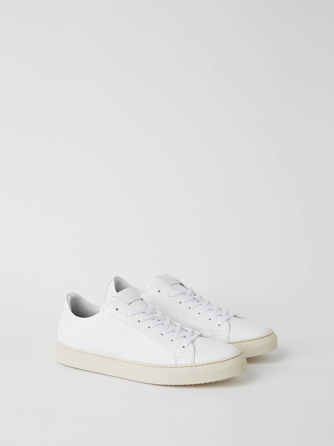 Men's Leather Sneaker Sl100 i hvit med minimalistisk skandinavisk design, laget i 100 % skinn for en tidløs stil. - Image 1