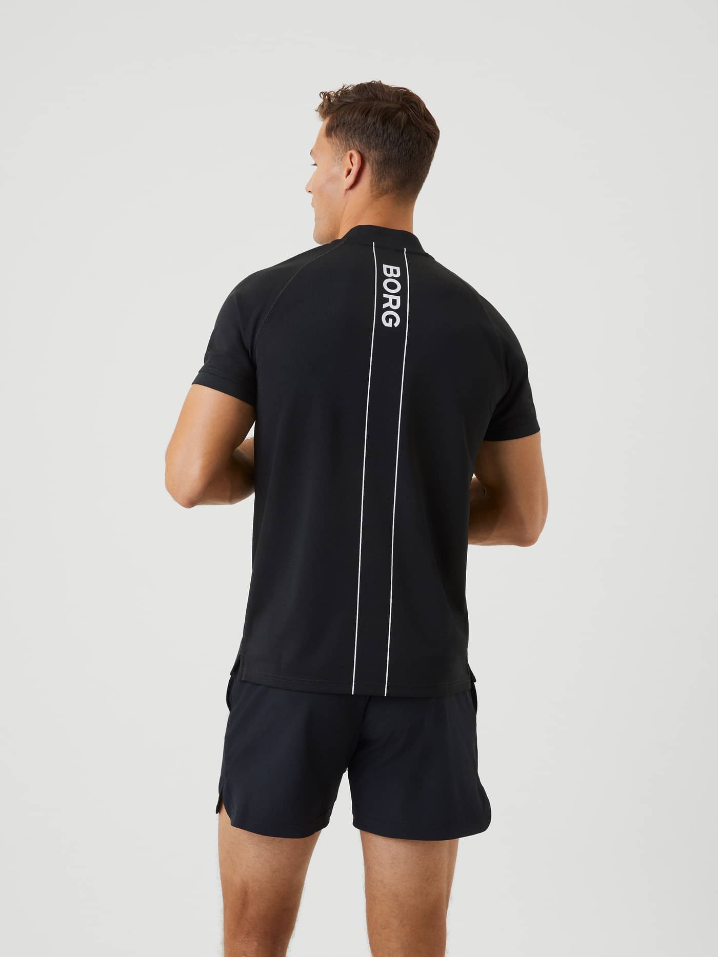 Björn Borg - Ace Performance Zip Polo Black Beauty Men - Image 2