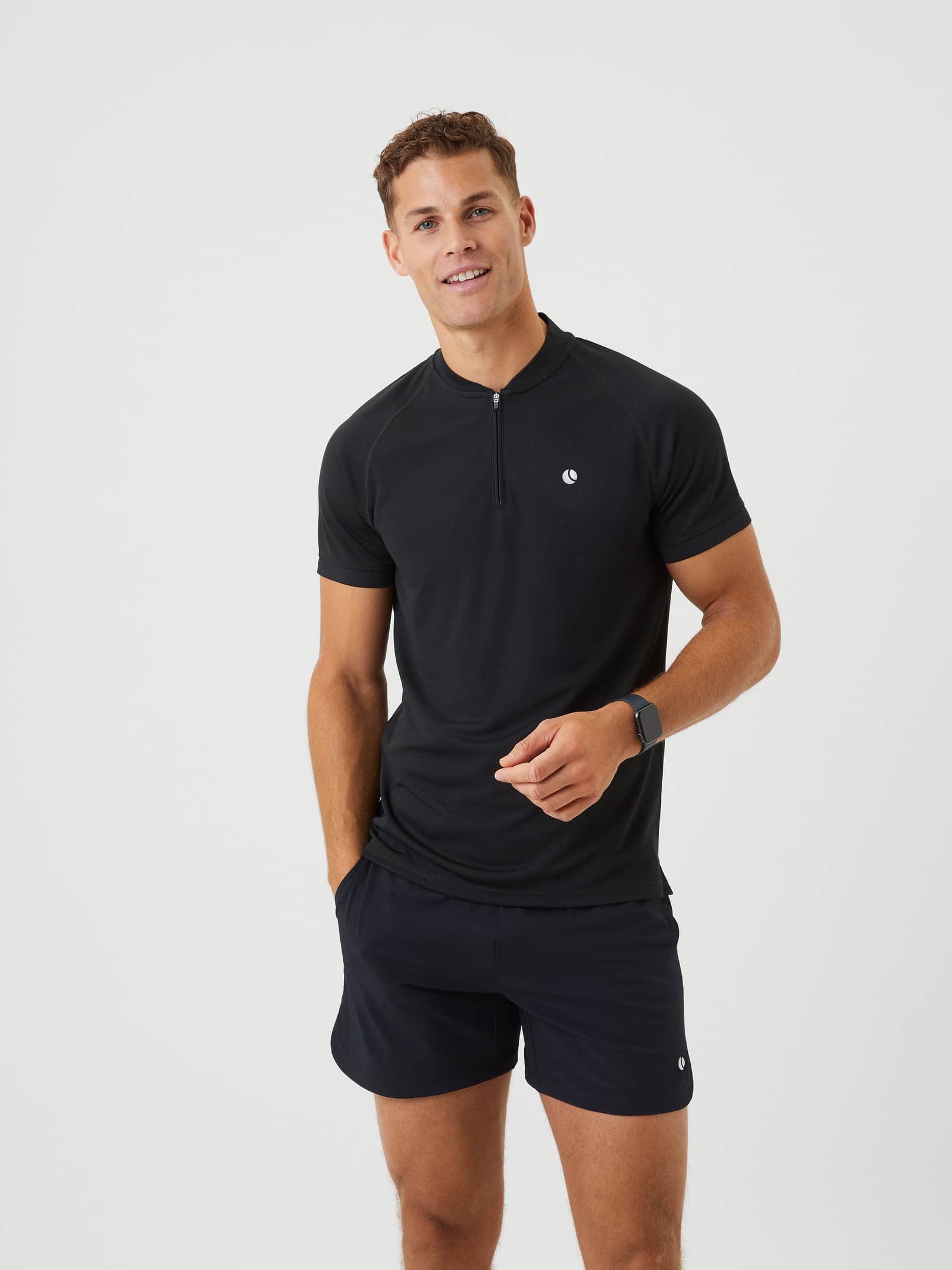Björn Borg - Ace Performance Zip Polo Black Beauty Herr - Image 1