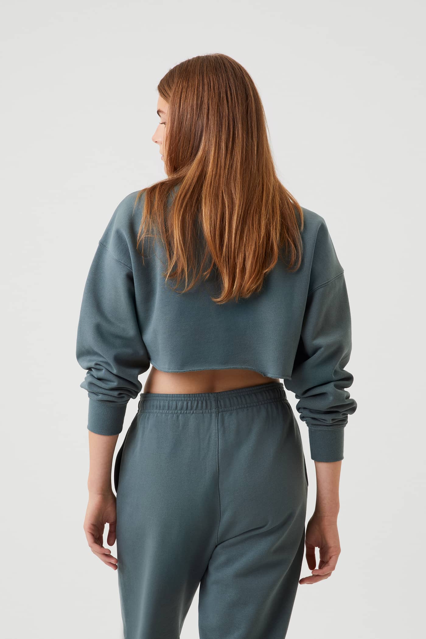 Björn Borg - Studio Oversized Cropped Crew Balsam Green - Image 3