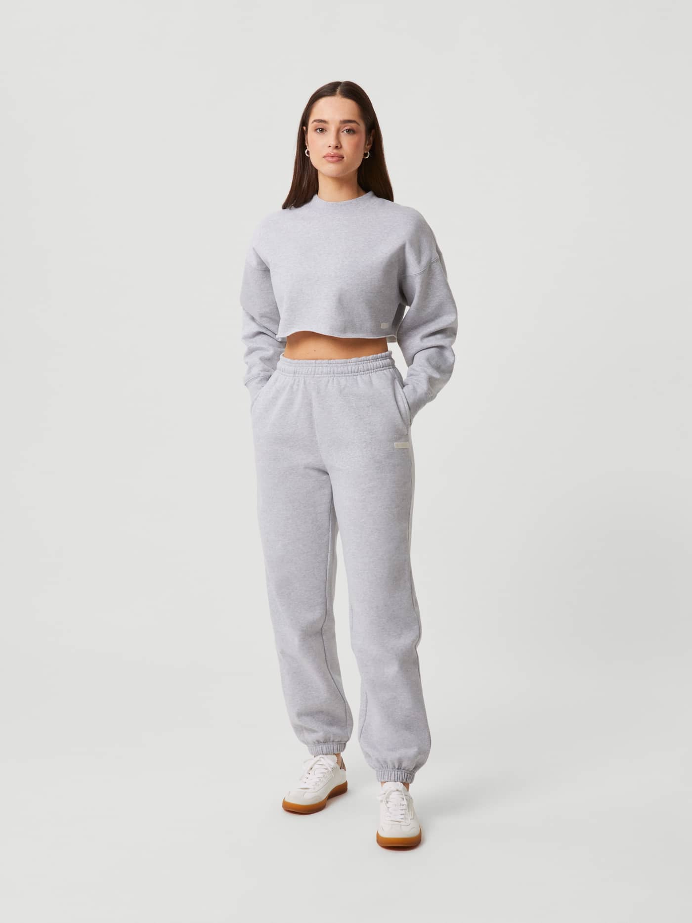 Björn Borg - Studio Oversized Pants Light Grey Melange - Image 1