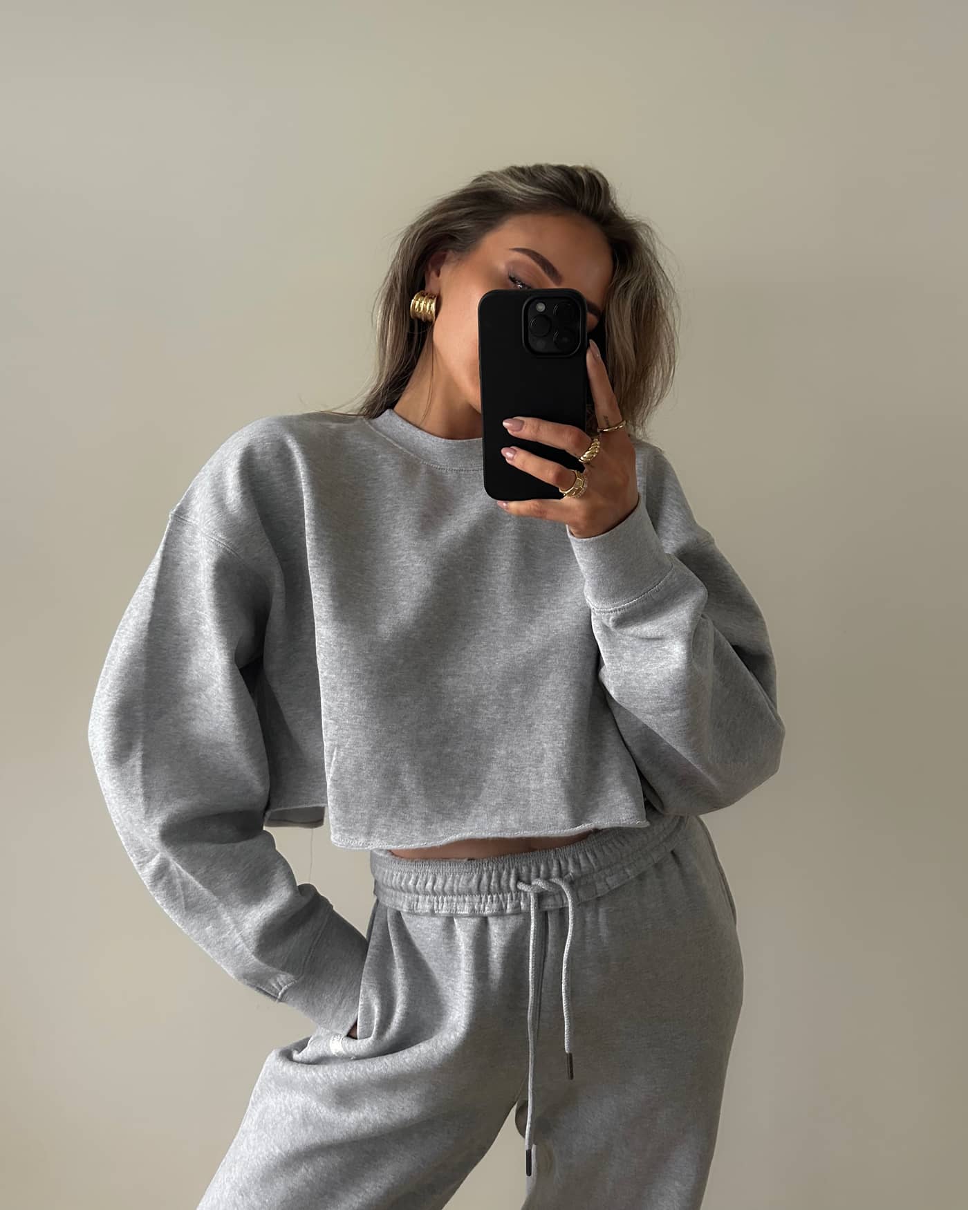 Björn Borg - Studio Oversized Pants Light Grey Melange - Image 7
