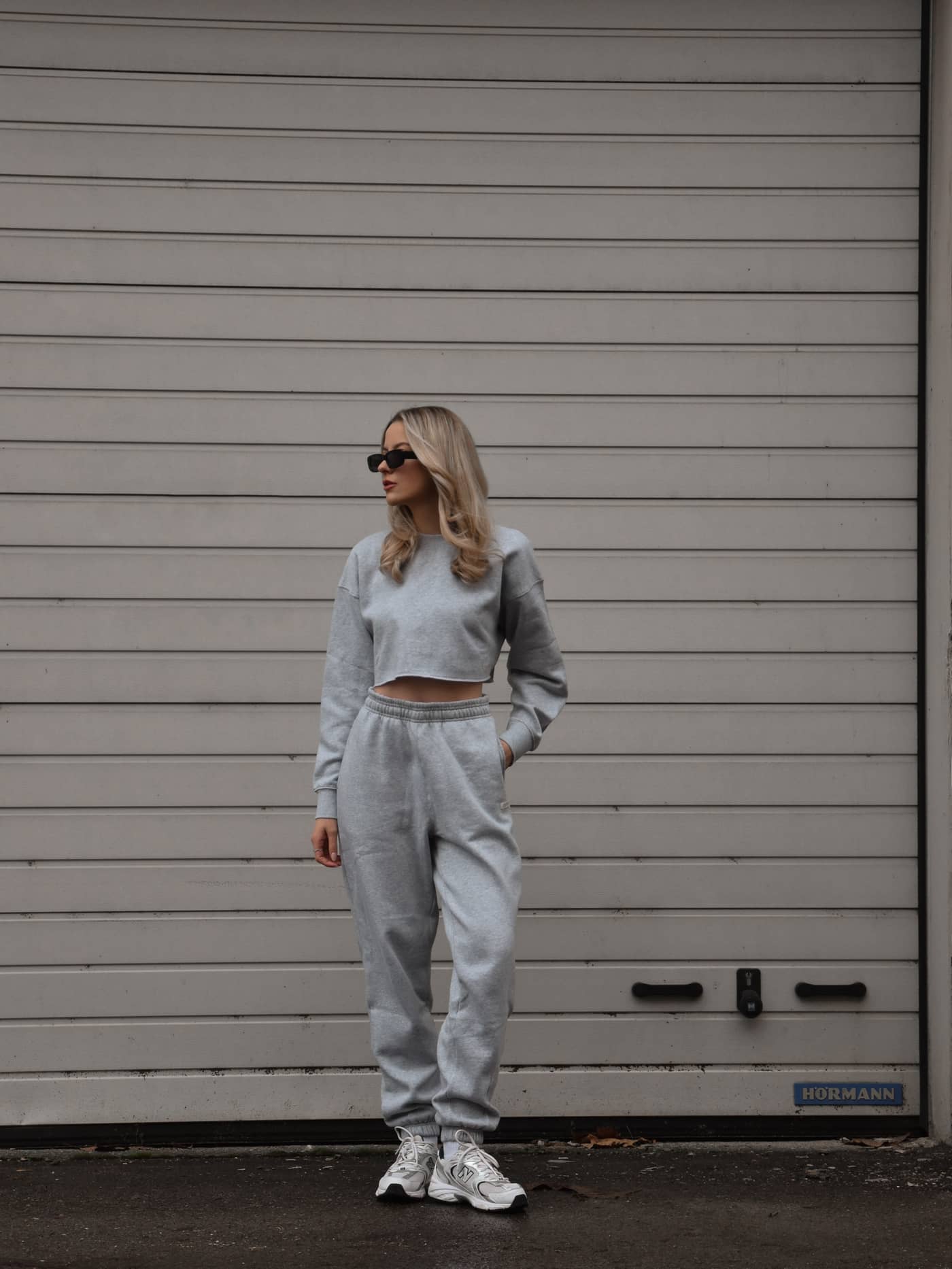 Björn Borg - Studio Oversized Pants Light Grey Melange - Image 2