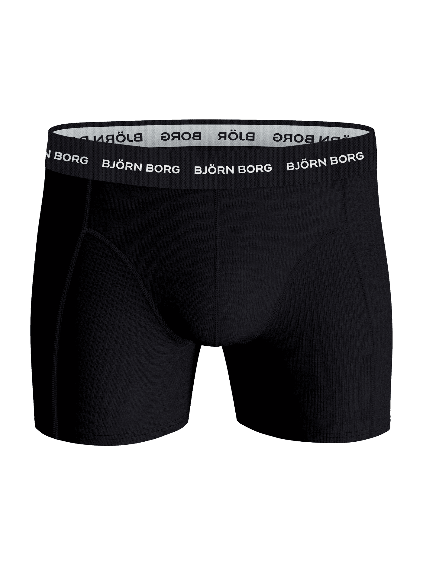 Cotton Stretch Boxer 5-pack in black, featuring soft cotton stretch boxer briefs with a functional white logo waistband. - Image 7
