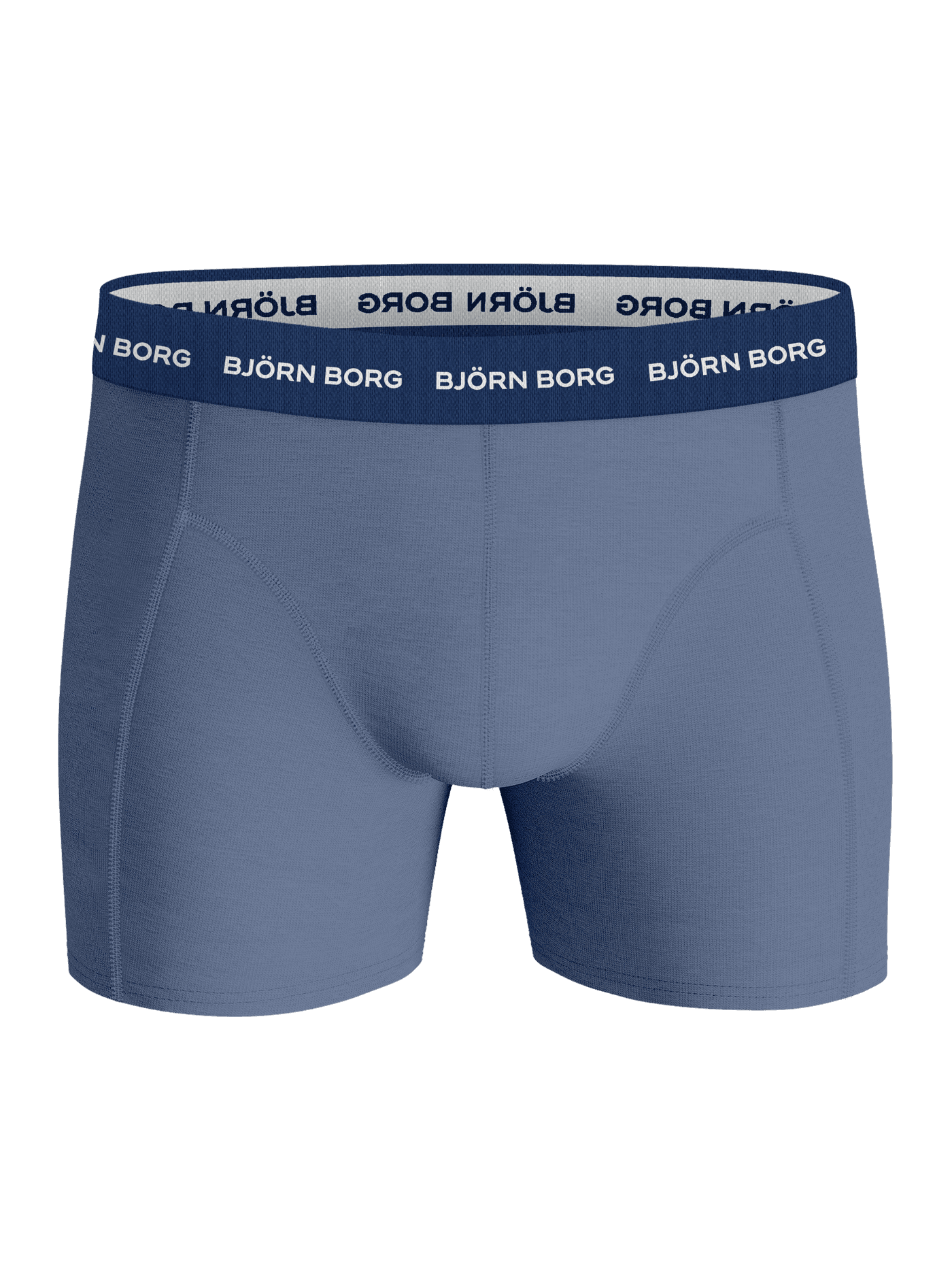 Blue Cotton Stretch Boxer 5-pack boxer briefs for men featuring a navy waistband with white Björn Borg logos. - Image 6