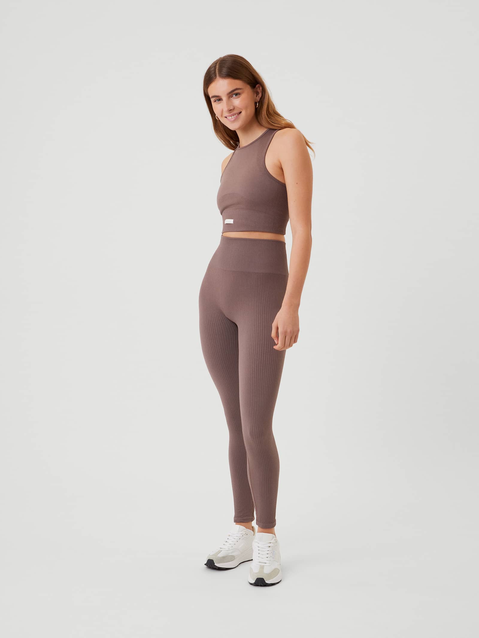 Björn Borg - Studio Seamless Rib Tights Sparrow Women - Image 1