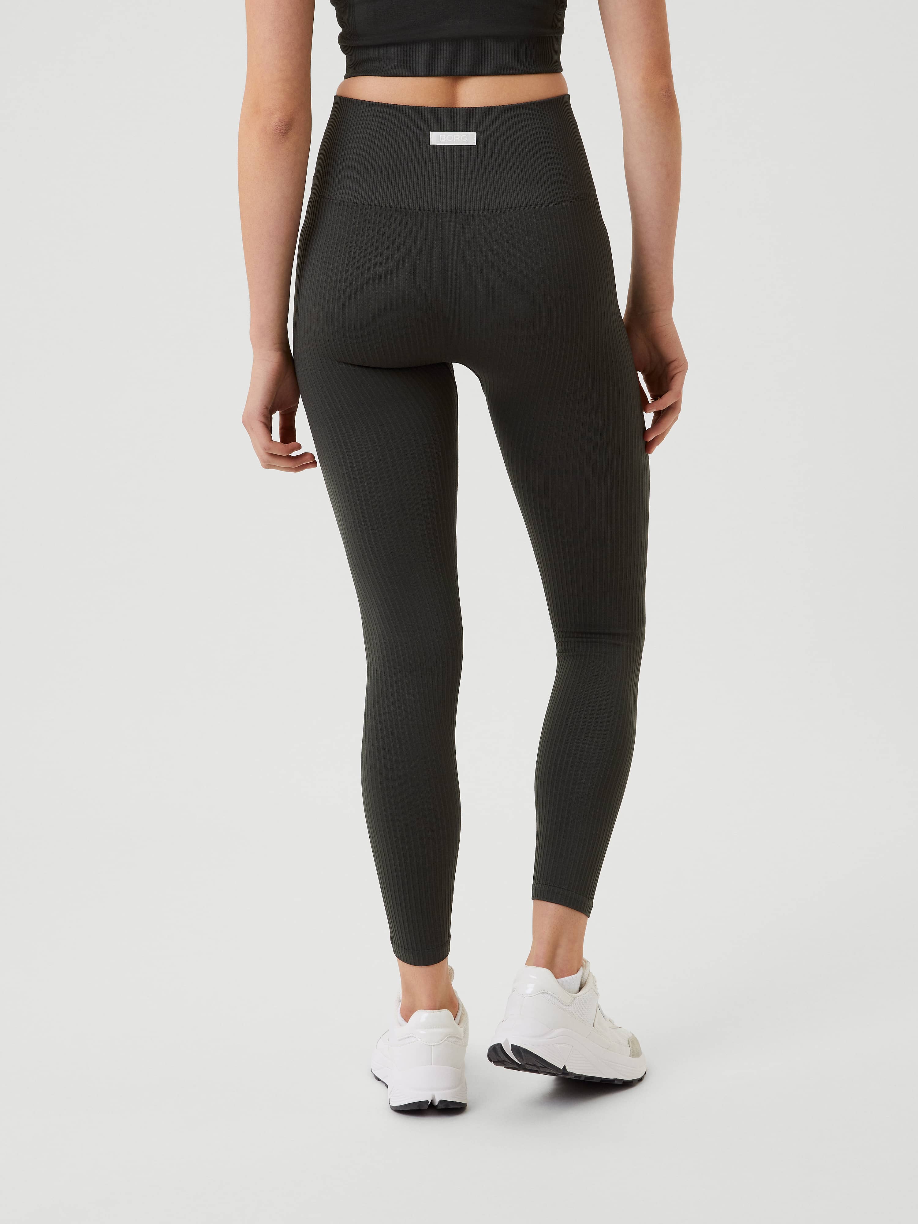 Studio Seamless Rib Tights - Women - Peat | Björn Borg