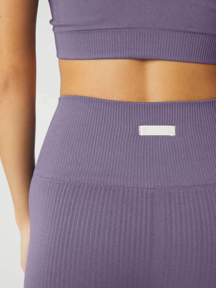 Björn Borg - Studio Seamless Rib Tights Purple Sage - Image 4