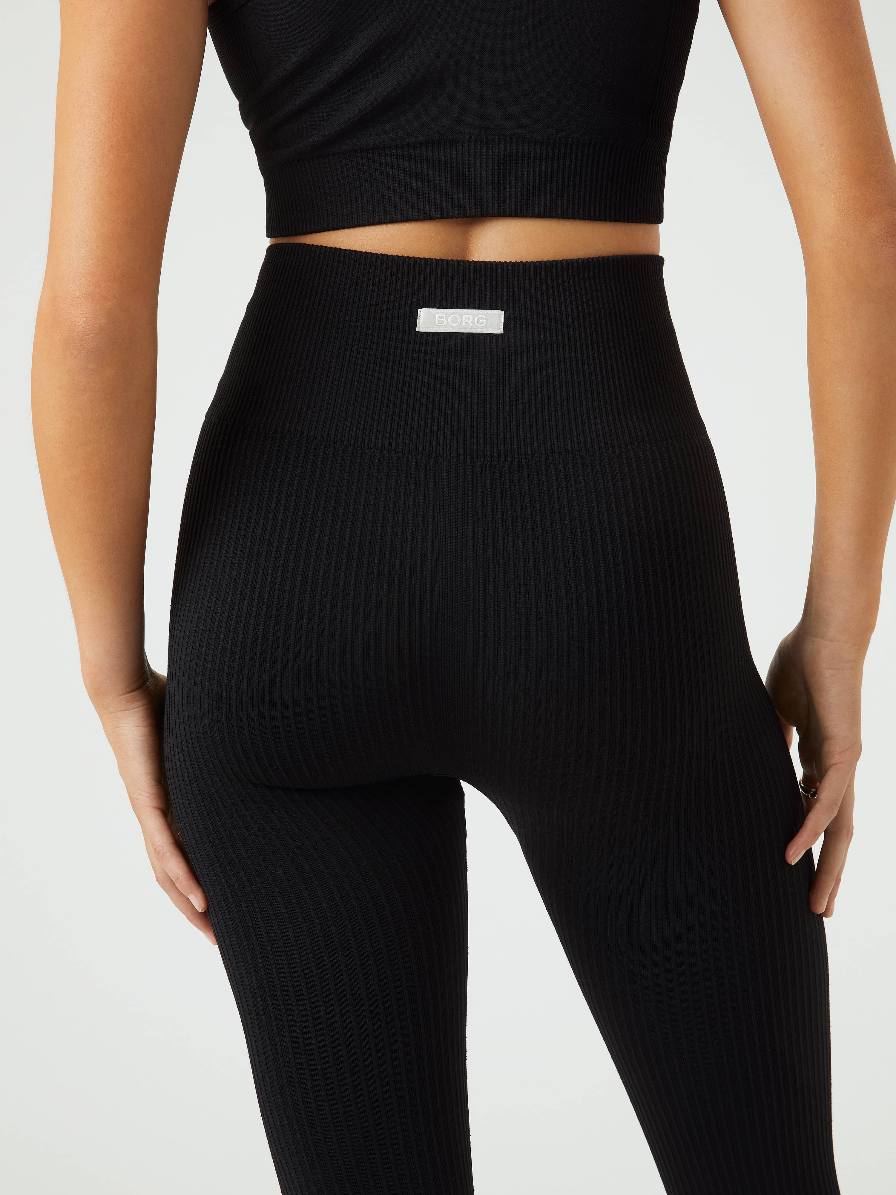 Studio Seamless Rib Tights - Dames - Black Beauty | Björn Borg