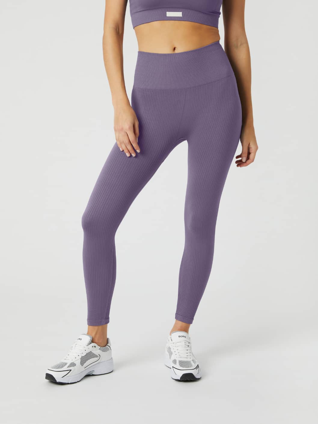 Björn Borg - Studio Seamless Rib Tights Purple Sage - Image 2
