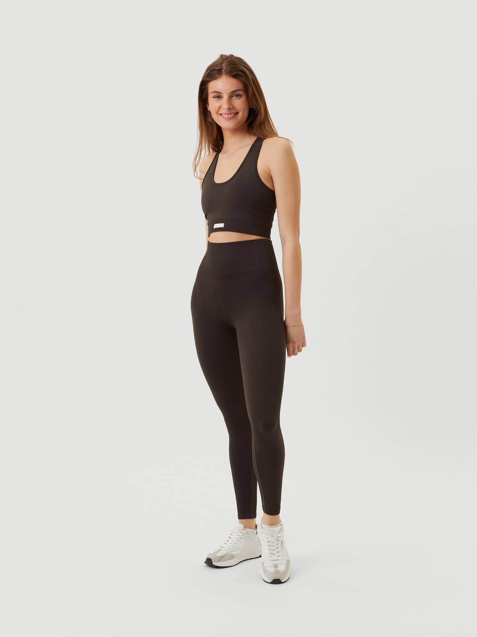 Björn Borg - Studio Seamless Rib Tights Espresso Dam - Image 1