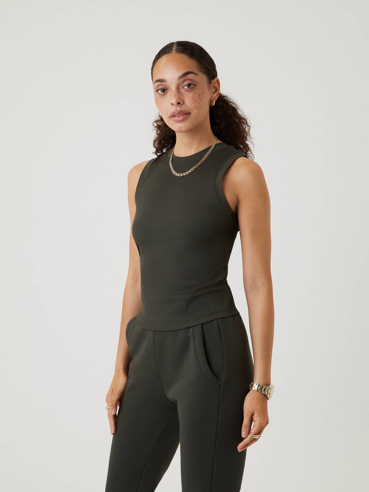 Björn Borg - Studio Rib Tank Peat - Image 1