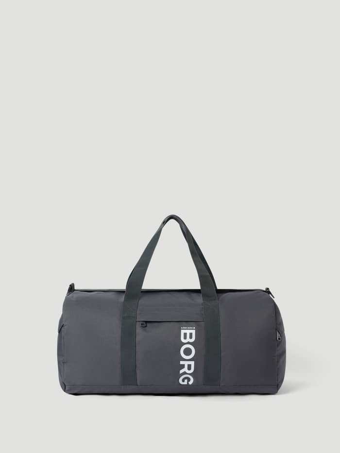 Core Sports Bag 31L in Asphalt (Grey), a functional training bag featuring a white BORG logo and hand straps.