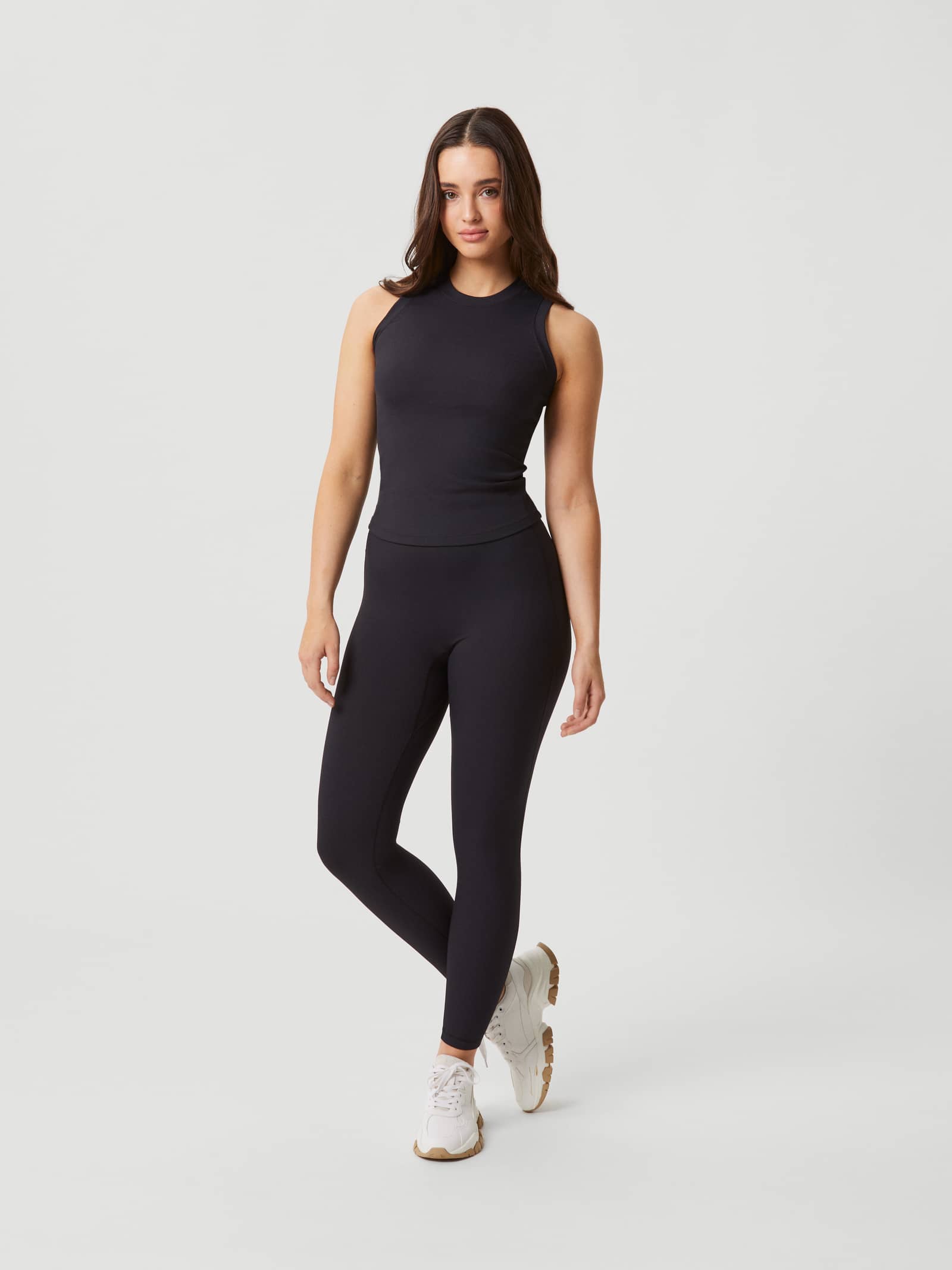 Björn Borg - Studio Highwaist Rib Tights Black Beauty Women - Image 1