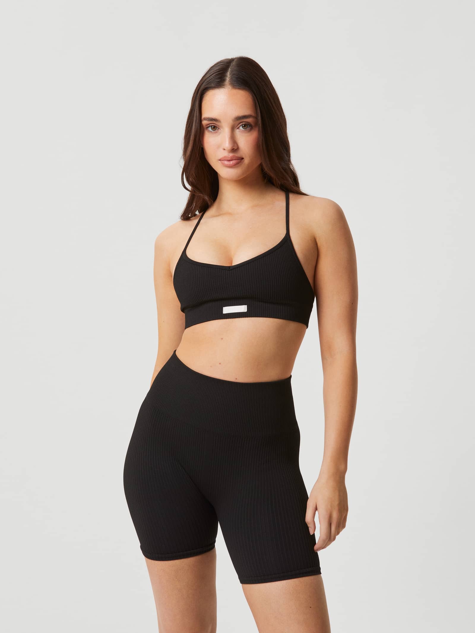 Björn Borg - Studio Seamless Ribbed Strap Bra Black Beauty Women - Image 1