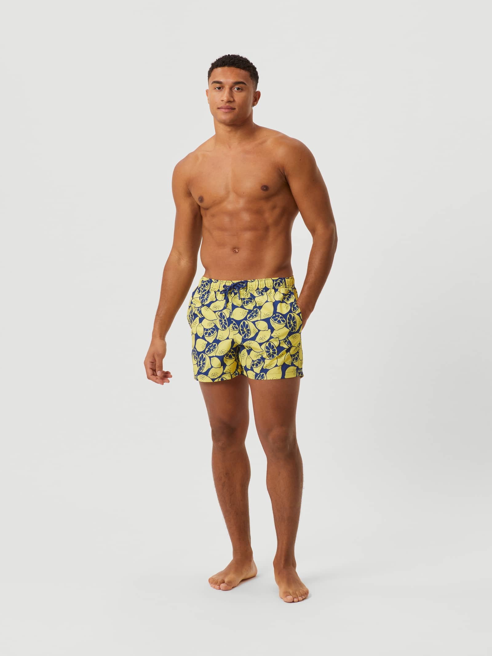 Björn Borg - Borg Print Swim Shorts Limoncello Big 1 Heren - Image 1