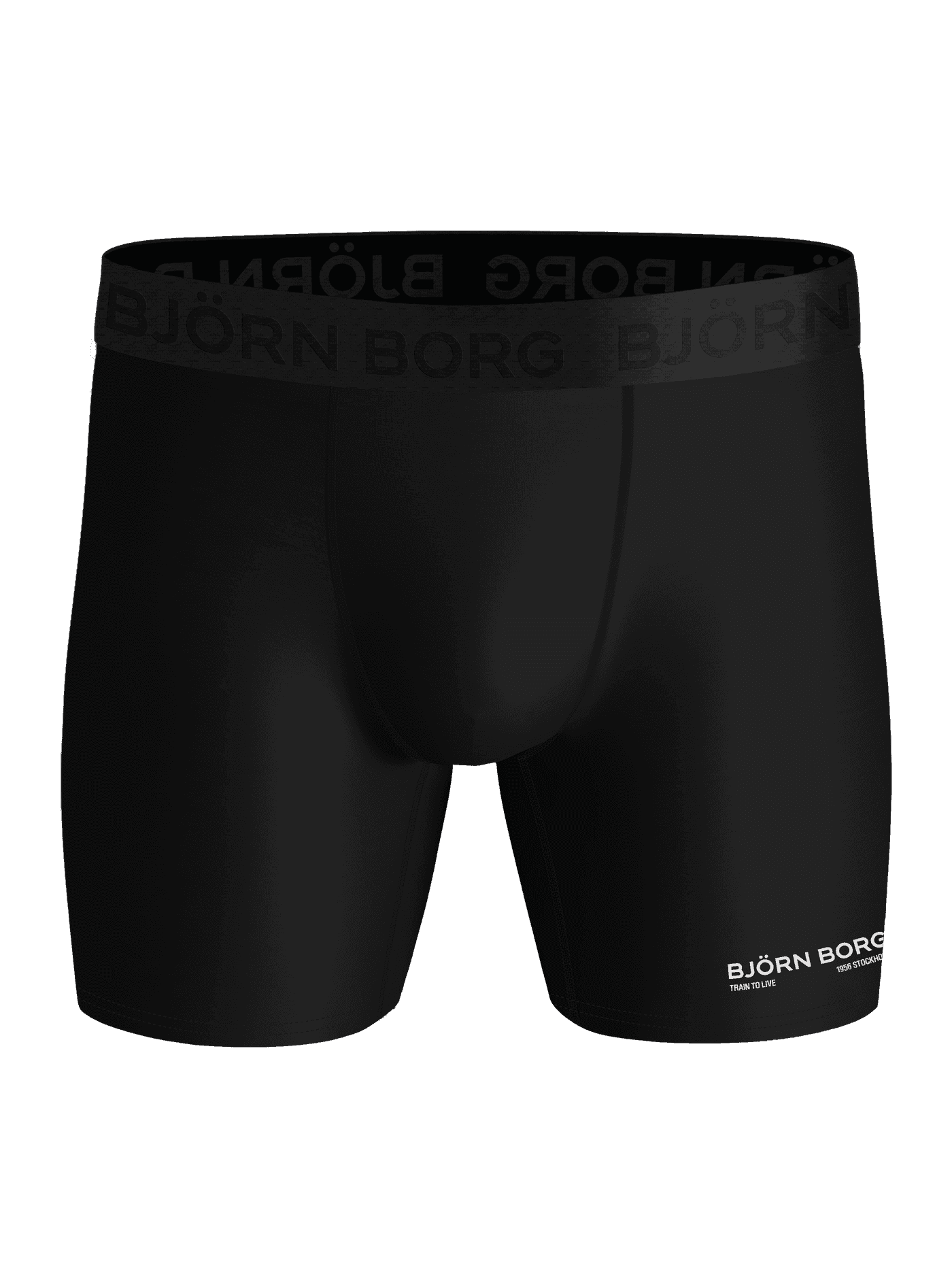 Black Sports Boxer 3-pack training boxer briefs for men, featuring a white logo and moisture-wicking stretch fabric. - Image 5