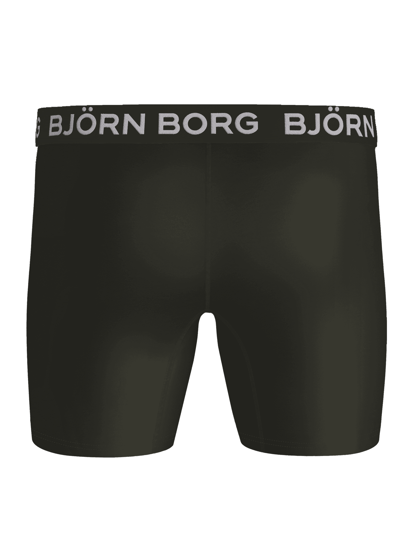 Green training Sports Boxer 3-pack boxer briefs featuring moisture-wicking fabric and a black Björn Borg logo waistband. - Image 3