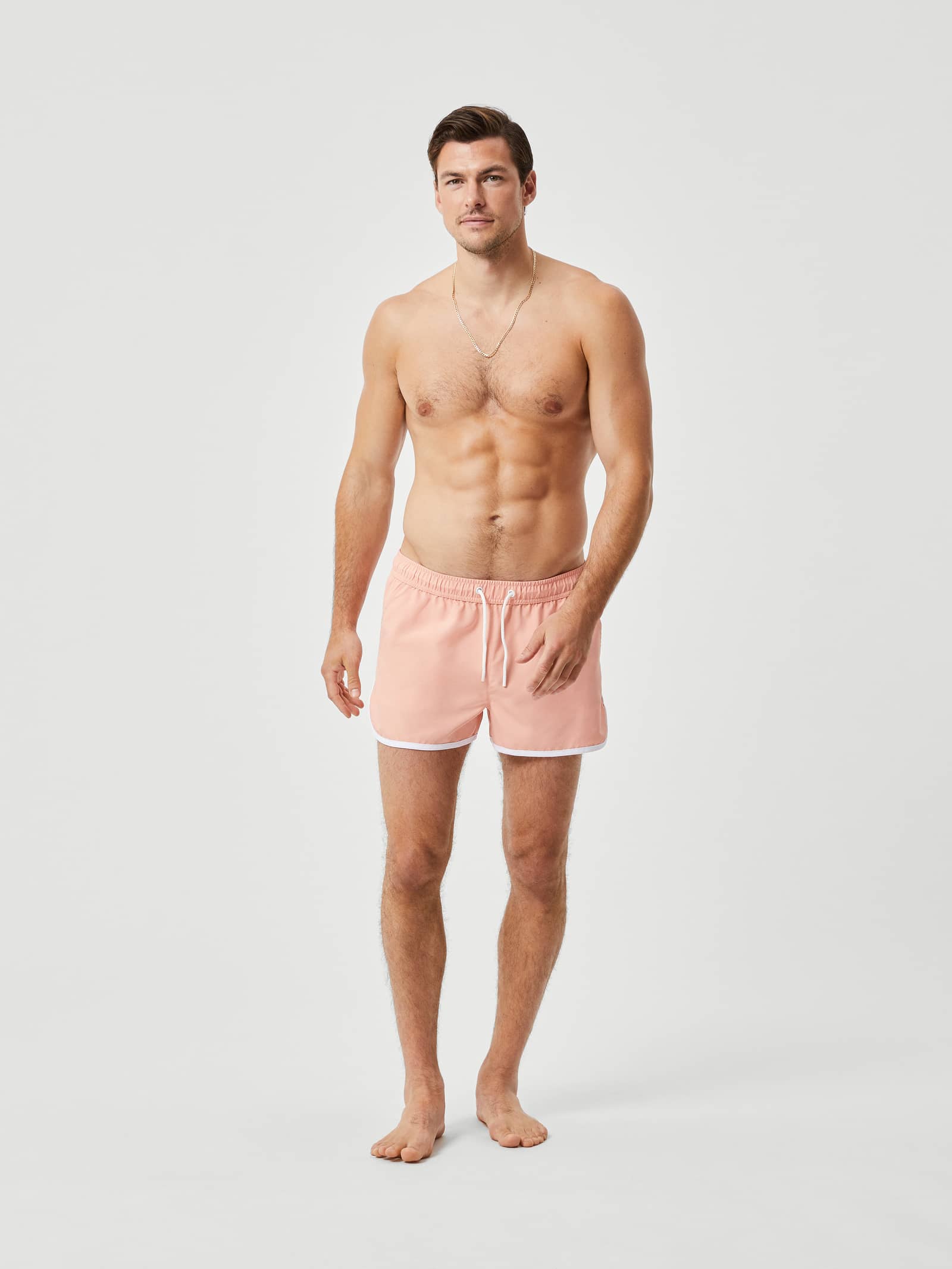 Björn Borg - Borg Retro Swim Shorts Coral Almond Heren - Image 1