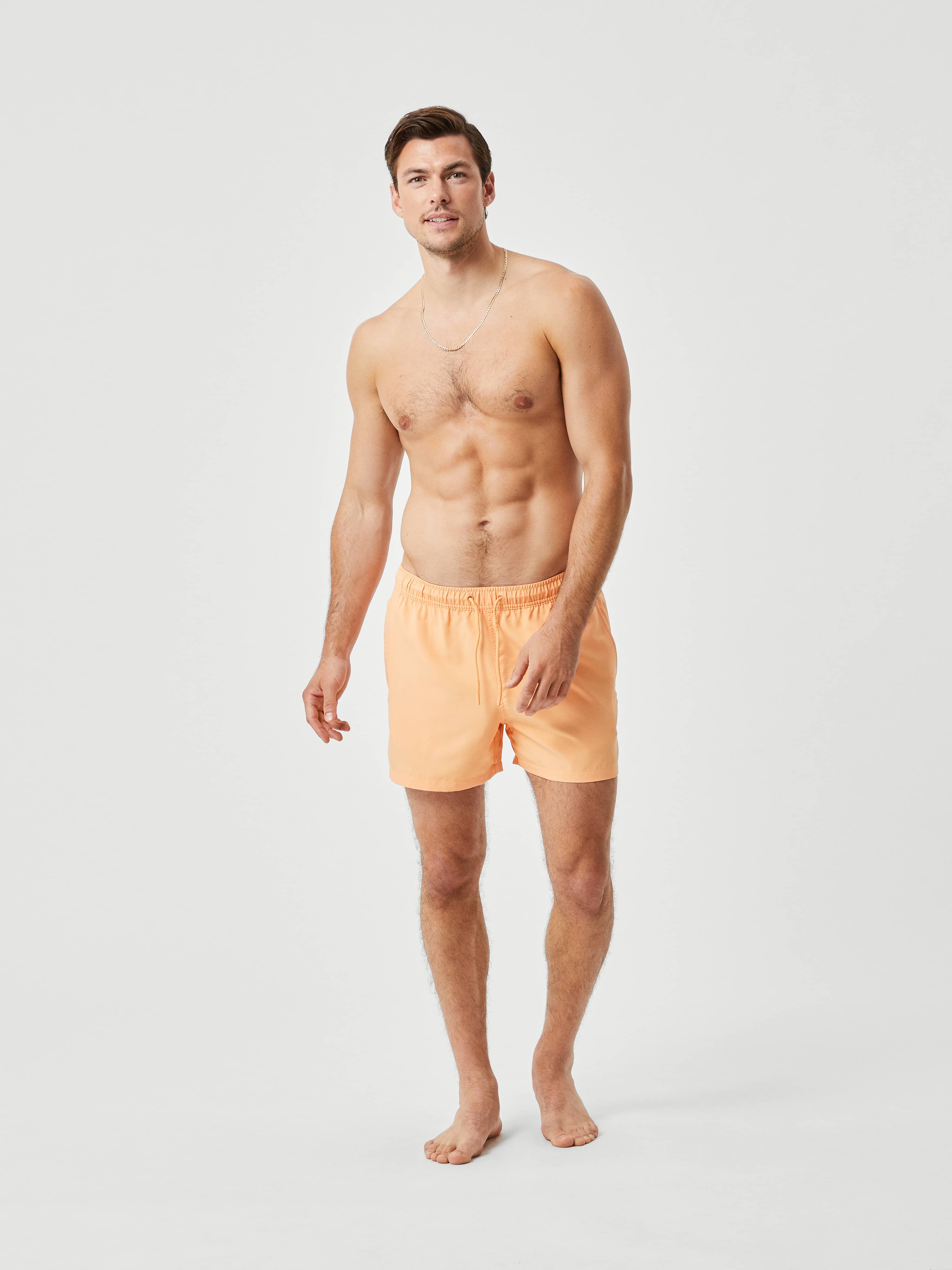 Borg Solid Swim Shorts - Men - Orange Chiffon | Björn Borg