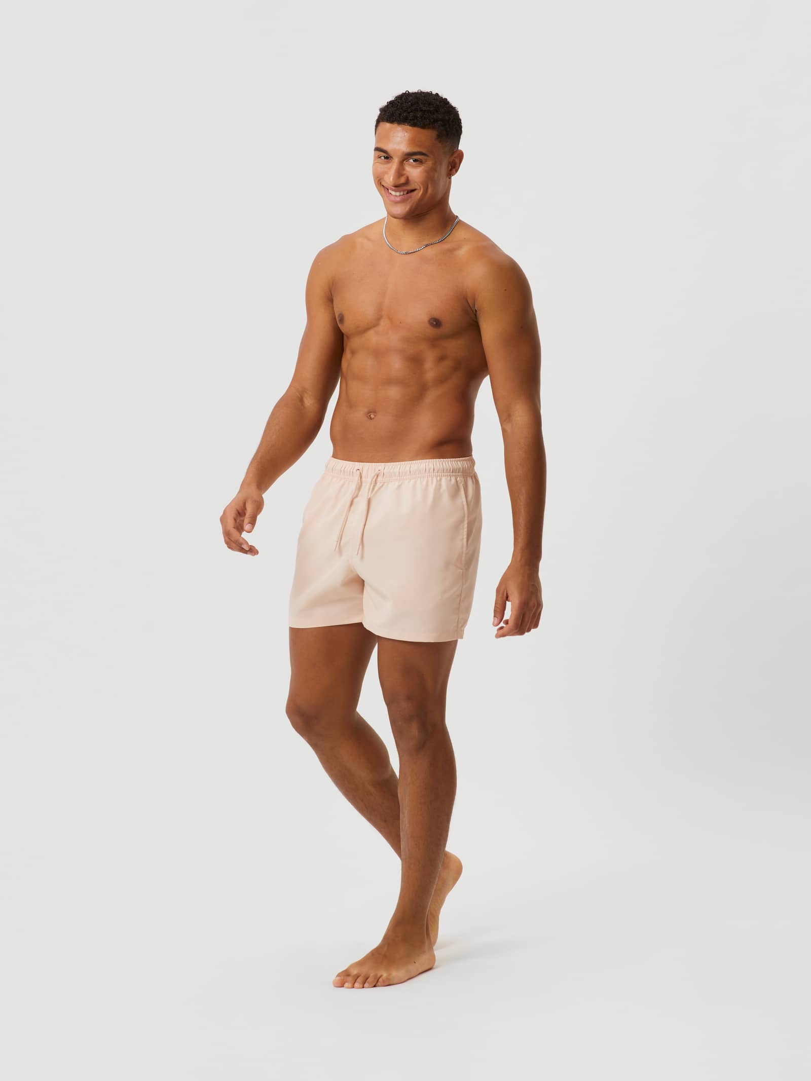 Björn Borg - Borg Solid Swim Shorts Cream Tan Heren - Image 1