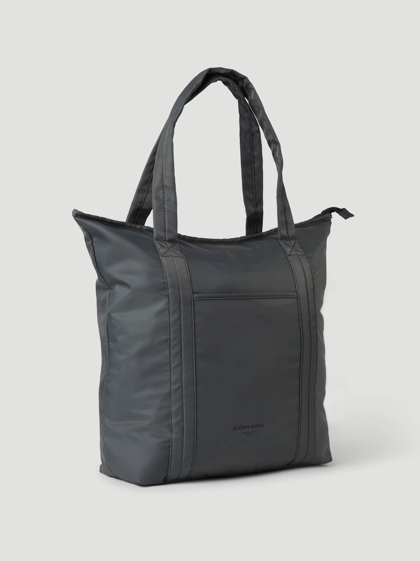 Björn Borg Sthlm Leisure Shopper in Olive Night (Green) is a stylish polyester city tote bag with a small black logo. - Image 2
