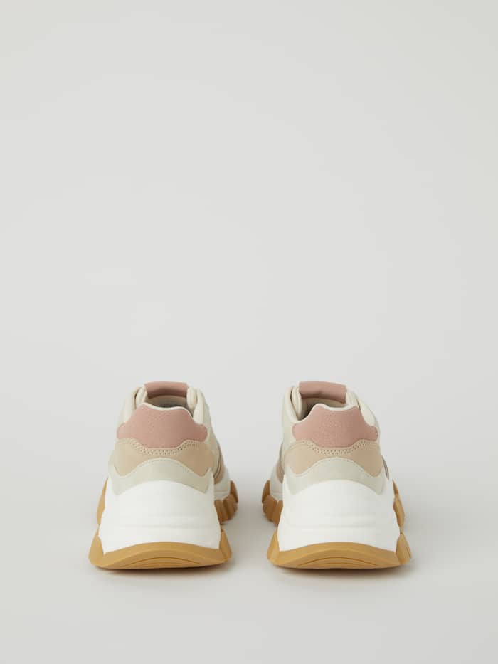 Women's Sneakers R2600 in Beige met een chunky zool en synthetisch leer, achteraanzicht. - Image 3