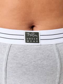 Detailed close-up of the grey Core Original High Waist Brief 2-pack featuring the heritage-inspired waistband and label. - Image 8