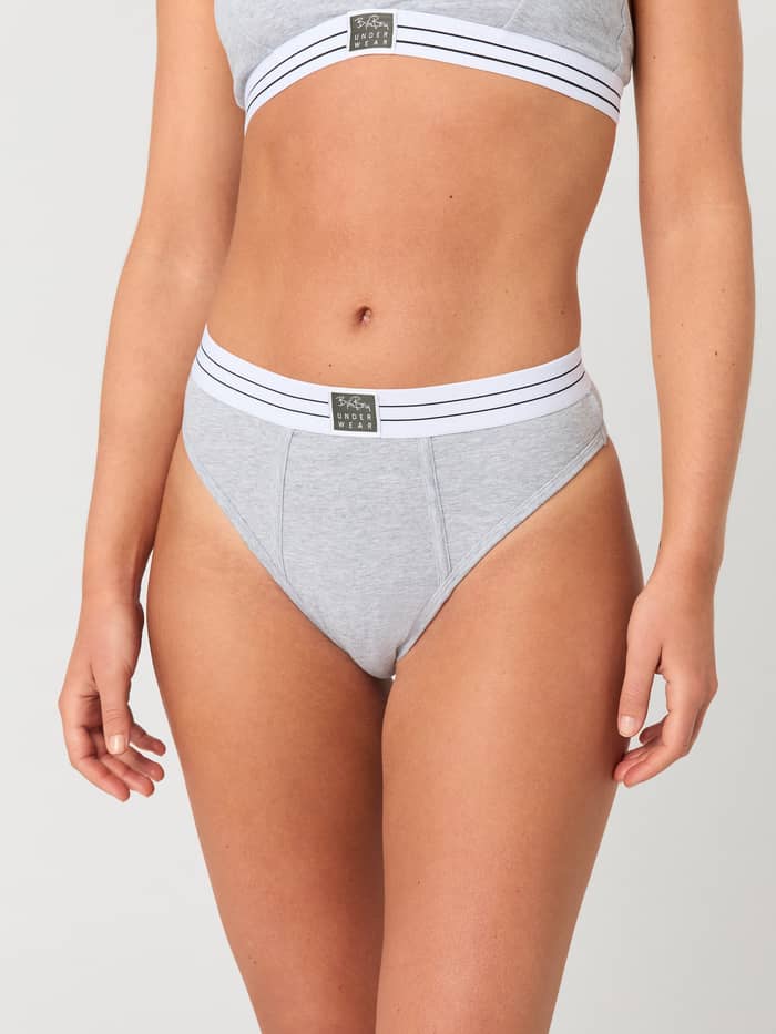 Björn Borg - Core Original High Waist Brief 2-pack Light Grey Melange
