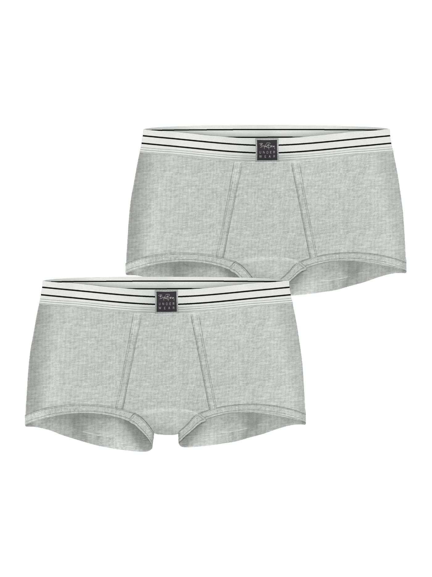 Core Original Minishorts 2-pack i Grå, laget av myk økologisk bomullsstretch for en behagelig passform. - Image 7