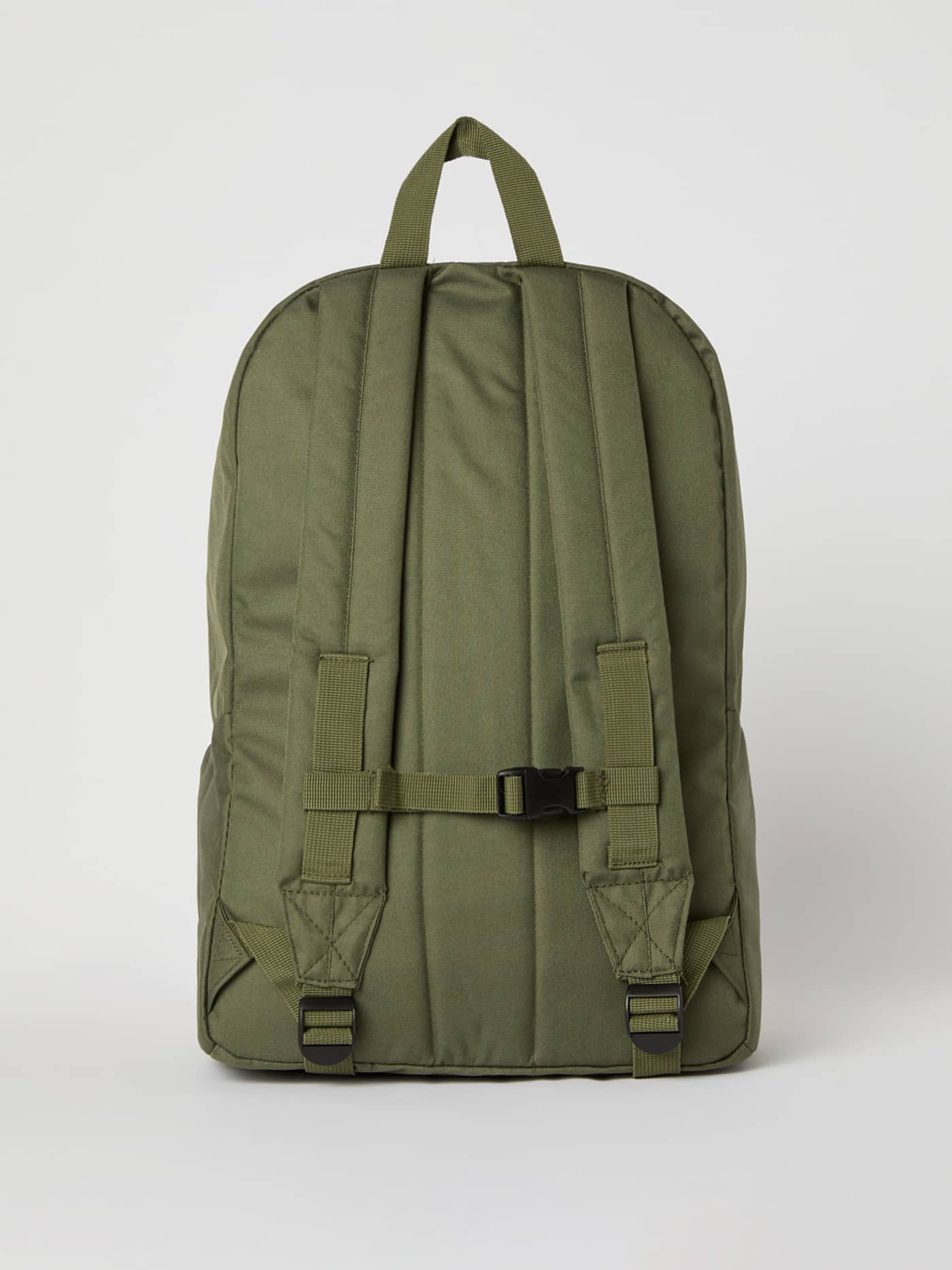Borg Stripe Backpack i Kalamata (Grøn) set bagfra med slidstærk polyester og justerbare polstrede stropper. - Image 3